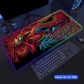 Eco-friendly Monster Glowing RGB LED Mouse Pad 4mm Thickness for Gaming Keyboard USB Anti-slip Rubber Base Desk Mat